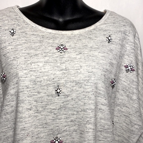 Democracy Pullover sweater Women embellished rhinestones/ bids oversized - Picture 4 of 15